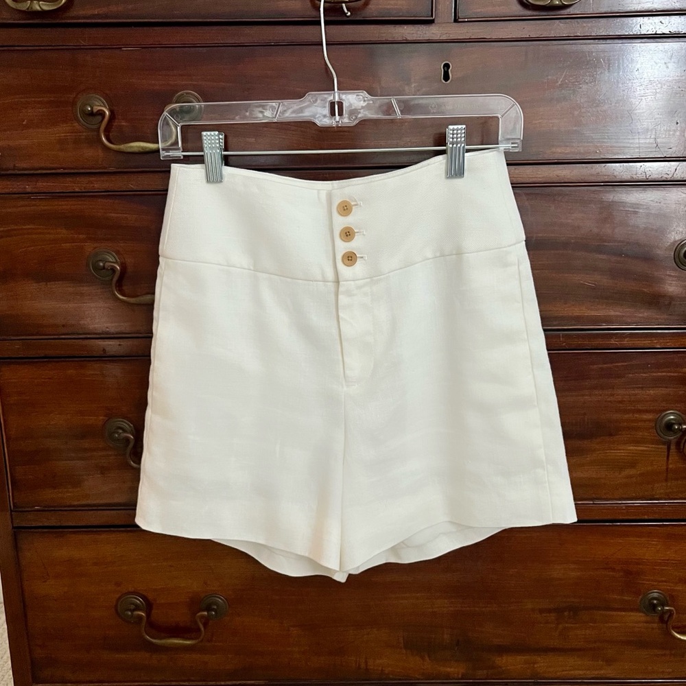 J.Crew White Linen Shorts